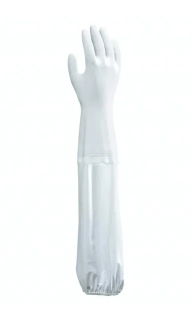 Luva pol./alg. revestimento nitrilo azul 35 cm