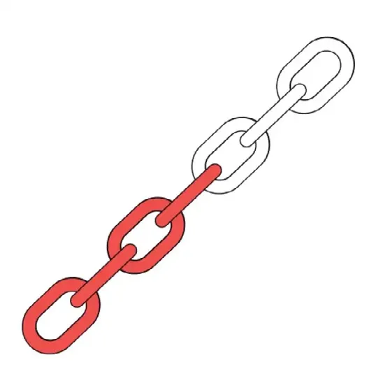 Corrente sinalizaçao em pvc 5 mm 25 mt