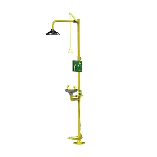 Duche  lava olhos em inox com pedal