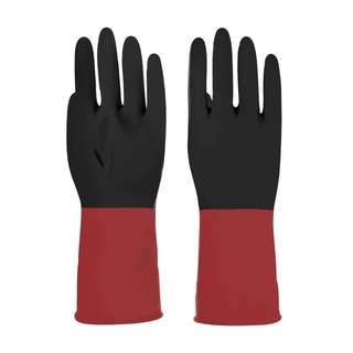 Luva Fibra Algodao Revest. Latex Preto 33 Cm