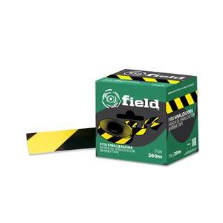 Fita De Sinalizaçao Preto / Amarelo 200 Mts 7 Cm